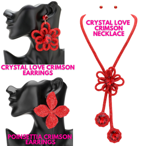 Poinsettia Crimson Earrings