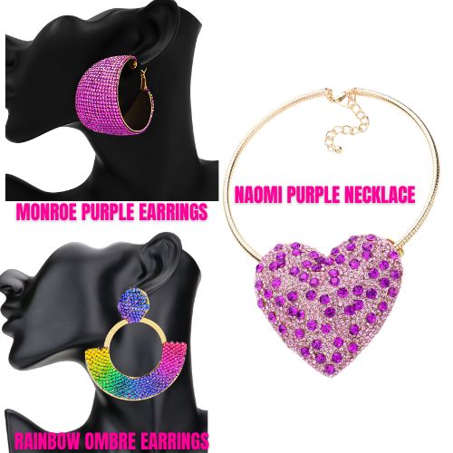 Monroe Purple Earrings